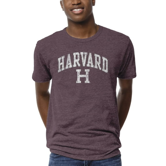 Men's League Collegiate Wear Heather Maroon Harvard Crimson 1965 Victory Falls T-Shirt