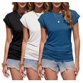 thumbnail image 2 of Tops Zeagoo Summer 2025 para mujer de manga corta, paquete de 3, 2 of 6