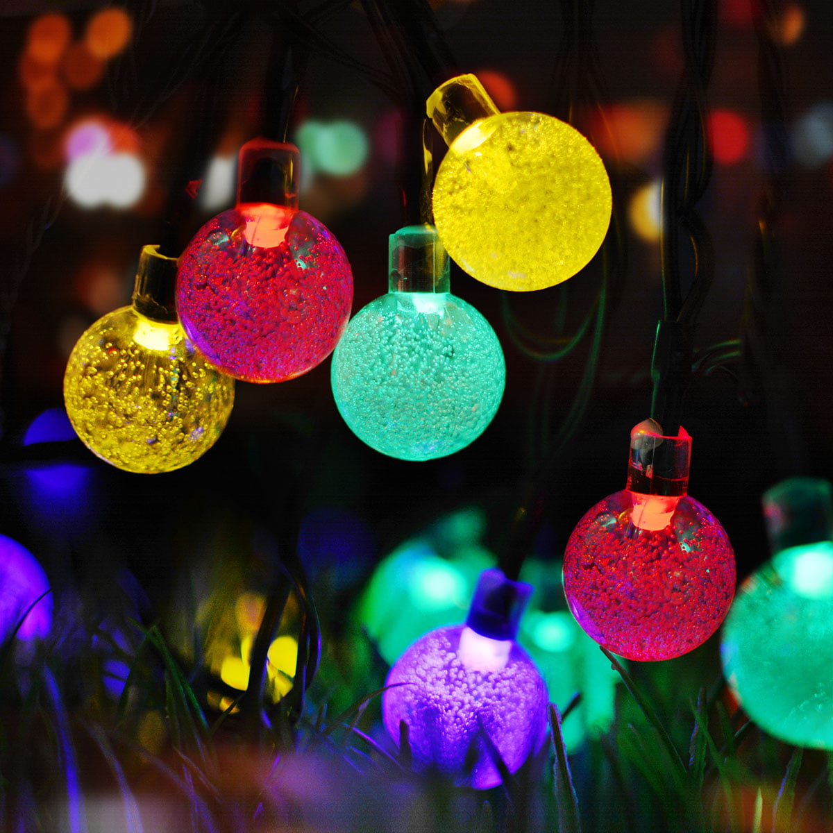Light String Christmas Garland Holiday Ornament LED Illumination Twinkle Glitter