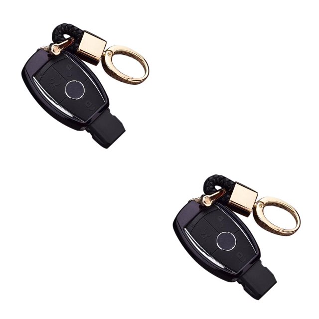 Kenally Reemplazo para E260 C180 C200L TPU Car Key Cover Case Key Bag Shell Holder y cuerda trenzada Keyring Type2 NO2 Kenally CBP086480
