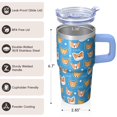 thumbnail image 3 of 20OZ Dog Themed Thoughtful Gift Tumbler with Handle Stainless Steel Insulated Cup Special Dog Lover Gifts Unique Birthday Christmas Presents for Dog Lovers Women Men Fits Most Car Cup Holders, 3 of 6