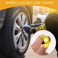 thumbnail image 3 of 20 Pcs Wheel Lug Nut Bolt with Clip Rims Tire Nut Screws Dust Cap Cover Nut Protection Plastic Chrome Gold Tone 21mm, 3 of 7