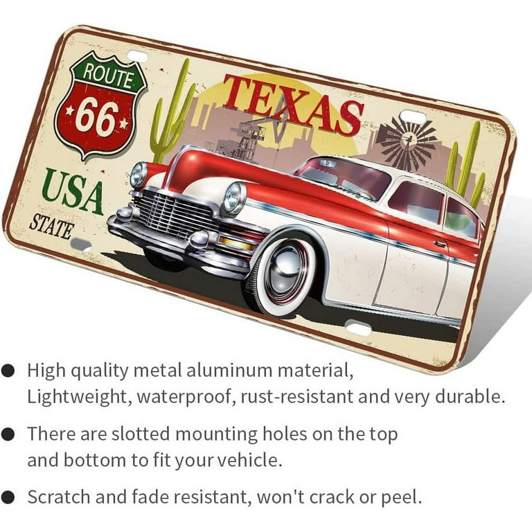 30 PCS Vintage Rusty USA License Plates - 12x6 Inch Decorative Metal Plates For Wall, Garage, Car