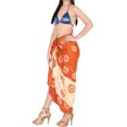 thumbnail image 3 of HAPPY BAY Women's Sarong Coverups Pareo Swimwear Vacation Long Bikinis Swim Summer Beachwear Skirt Beach Cover up Wraps for Women One Size Orange_Q571, 3 of 5