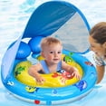 thumbnail image 1 of Flotador de natación para piscina para bebés iGeekid con toldo extraíble de 6 a 36 m, 1 of 6