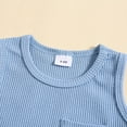 thumbnail image 4 of Zecgelong Toddler Boys Sleeveless Solid Tops Shorts Child Kids 2PC Set Outfits Clothes Boys Summer Outfits Sets Size 3-6 Months, 4 of 5