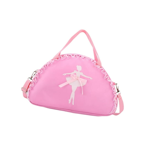 Bolsa de baile de ballet, bolsa de lona para el gimnasio, ideal para clases de ballet, recitales de baile y gimnasia Rosa