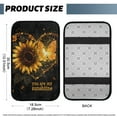 thumbnail image 5 of Yuyamidu Sunflower Car Arm Rest Cover Pad Butterfly Center Console Armrest Cover Non-Slip Car Armrest Cover Protector Fit for Sedan Van SUV Truck Auto Accessories, 5 of 7