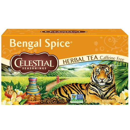 Celestial Seasonings Black Tea Honey - (6 Boxes) Celestial Seasonings Herbal Tea, Bengal Spice, 20 Count