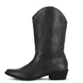 thumbnail image 2 of Pennysue Women's Cowboy Boots All Black Mid-Calf Pointed Toe Cowgirl Western Boots for Dancing Wedding Traveling Daily Outfits 10M, 2 of 6