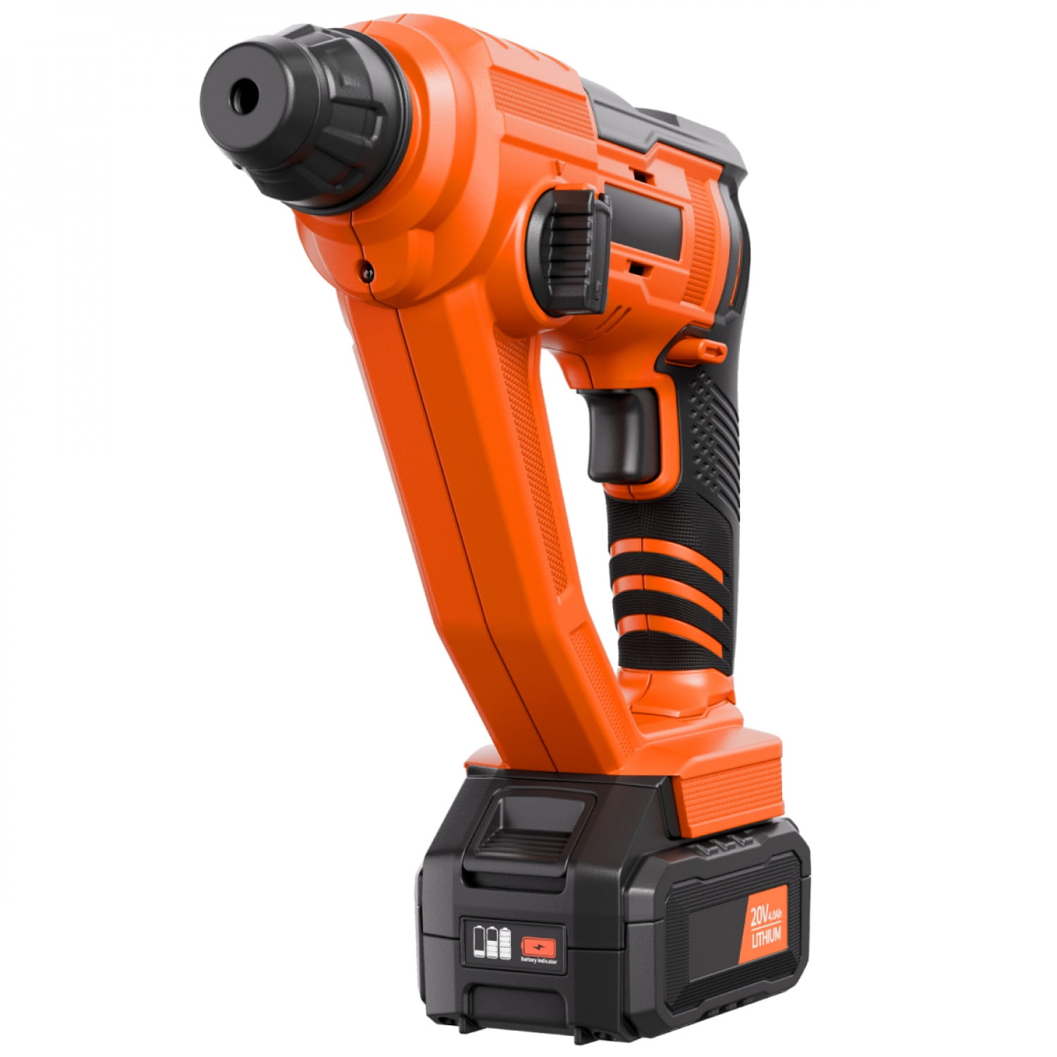 2 Functions 20V Cordless Rotary Hammer Drill 06 Inch Max Drilling Diameter Steel Construction Heat Dissipation Design