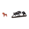 thumbnail image 1 of Escultura de caballo toro Dalecarlian, figura moderna de animal Feng Shui sueco, obra de arte coleccionable para decoración del hogar, escritorio, est, 1 of 8