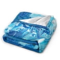 thumbnail image 6 of Super Soft Anti-Pilling Flannel Bed Blankets, Glacier Abstraction Cozy Fluffy Warm All Seasons Throw Blanket for Sofa Bedding, 60"x50", 6 of 8