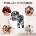 thumbnail image 7 of Lsque Seamless Pattern With Skulls Pattern Long Sleeve Pajama Set for Women - Soft 2-Piece Sleepwear and Loungewear Set with Pockets, Comfy Nightwear-Medium, 7 of 7