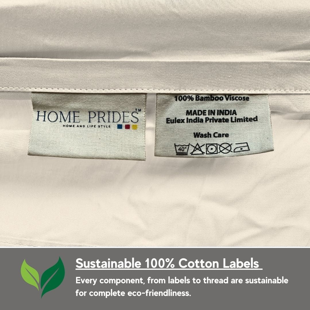 Home Prides King Bamboo Sheets Set - 100% Bamboo Viscose, Silky Soft Cooling & Breathable Bamboo Bed Sheets, 4-Piece, 15” deep Pocket, Oeko-Tex Certified, Pearl Ivory
