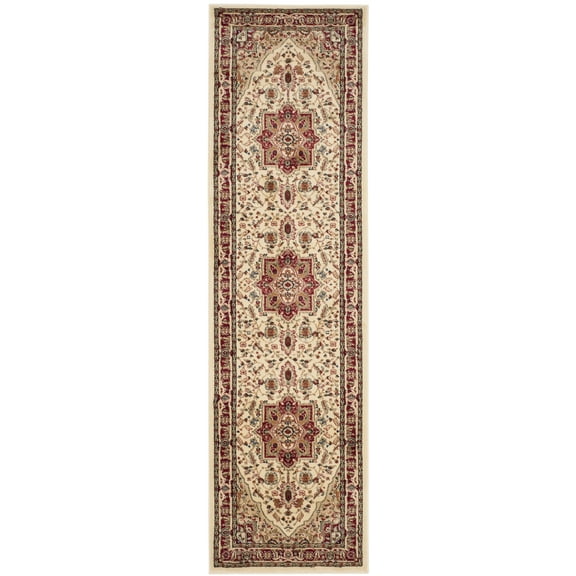 SAFAVIEH Lyndhurst Miranda Floral Runner Rug, Ivory/Red, 2'3" x 14'