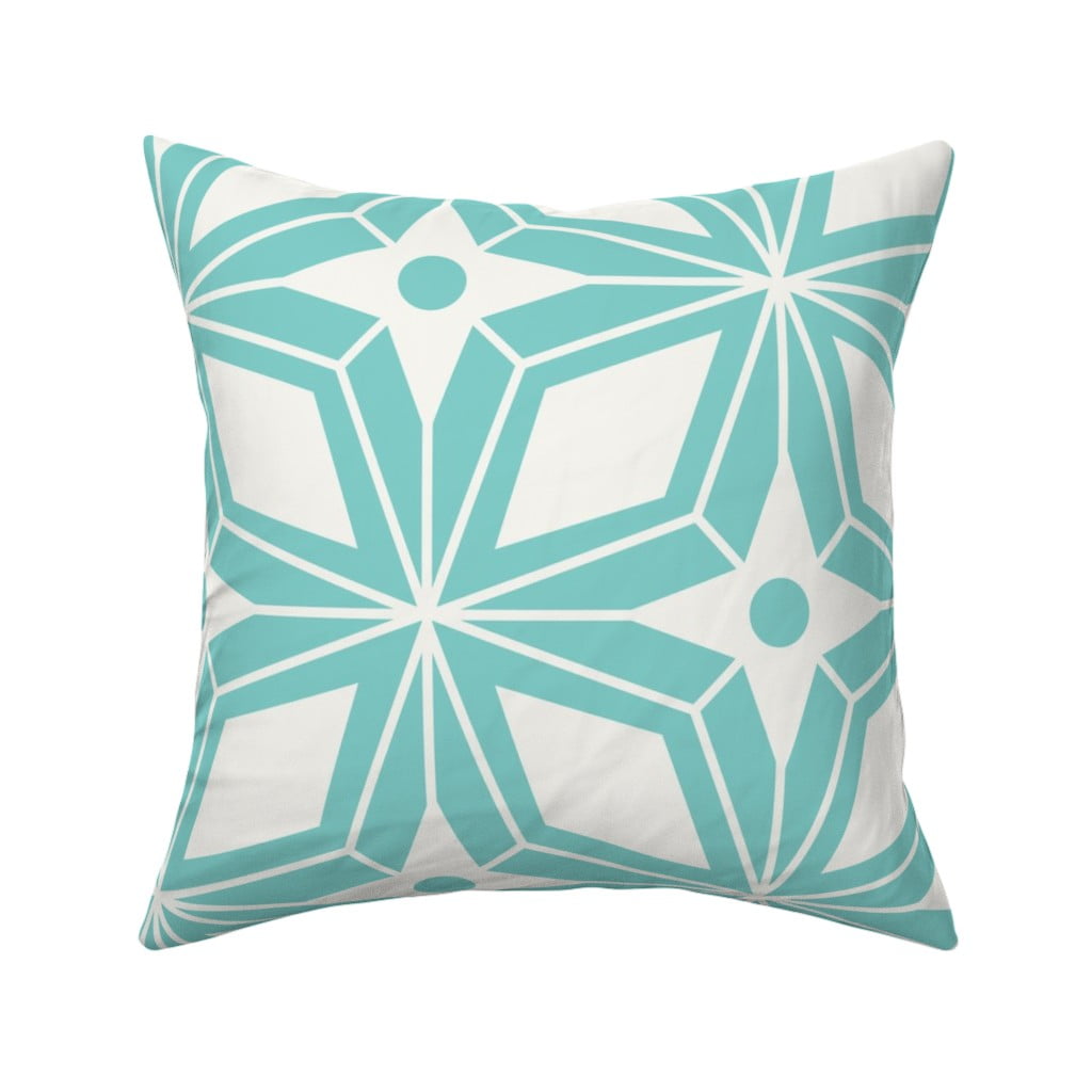 Mid Century Modern Geometric Throw Pillow Cover w Optional Insert by Roostery