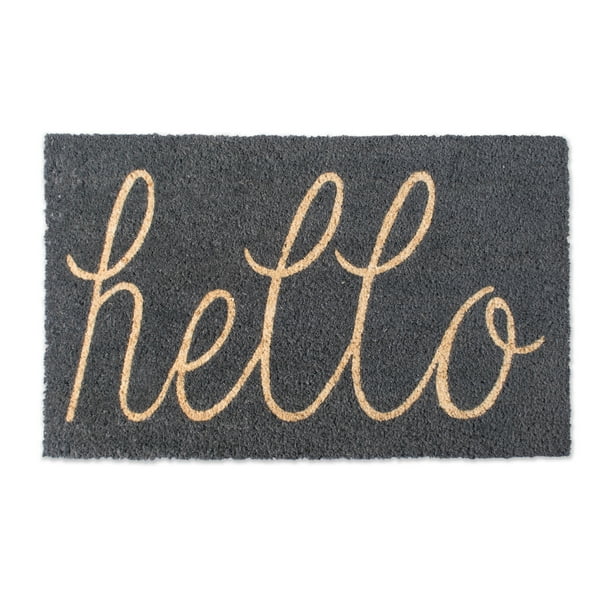 DII Gray Hello Doormat