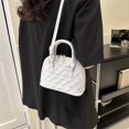 thumbnail image 4 of Bolso de mano para mujer, Bolso de mano de cuero PU, Bolso de mano elegante Simple, bandolera (blanco), 4 of 6