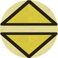 thumbnail image 1 of Ahgly Company Machine Washable Indoor Round Transitional Dark Yellow Green Area Rugs, 4' Round, 1 of 7