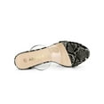 thumbnail image 4 of BLISSFUL STEP Women's Snake Print Snakeskin Block Heels Sandals Black Snakeskin 7, 4 of 8