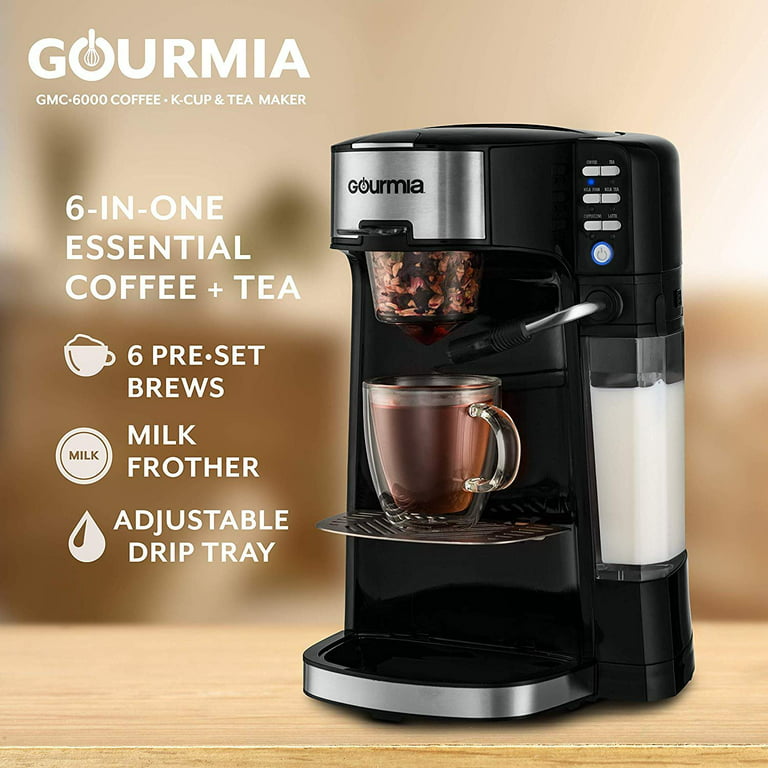 Coffee Machine, Gourmia GCM5000 One Touch Multi Capsule Coffee Machine,  Compatible With Nespresso and K-Cup Pods, Adjustable Temperature & Cup  Size, Digital Display, Demi Shot-Glass Tray