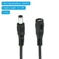 thumbnail image 3 of Uxcell 3Ft Male to Female 5.5x2.5mm DC Power Extension Cable, 4 Pcs 24AWG Wire Adapter Connector Charging Cord, Black, 3 of 6