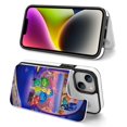 thumbnail image 4 of Funda tipo cartera con tarjetero para iPhone 14, de piel sintética con tapa trasera tipo folio, función atril, ranuras para tarjetas, para mujeres y niñas, con doble cierre magnético, a prueba de, 4 of 6
