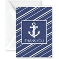 thumbnail image 3 of Paper Frenzy Coastal Nautical Thank You Note Cards and Envelopes - 25 pack, 3 of 7