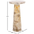 thumbnail image 3 of Safavieh Couture Valentia Modern Marble and Manufactured Wood Round End Table, Beige, 3 of 10