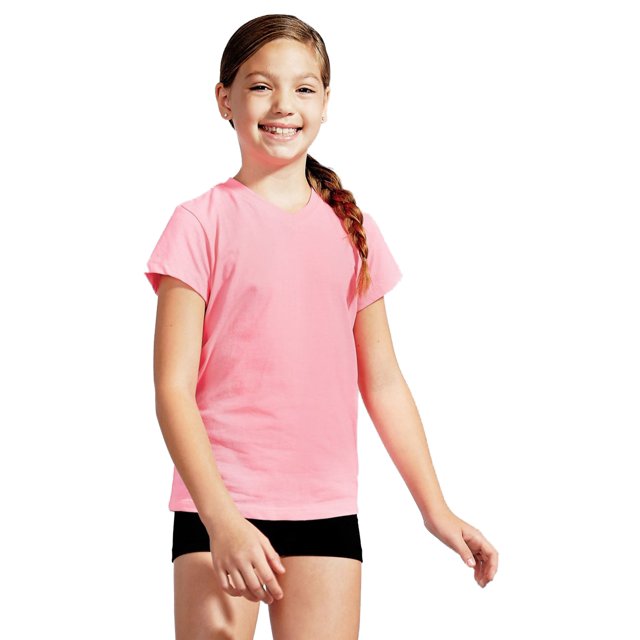 Soffe Girls Short Sleeve Core V-Neck T-Shirt - 6567G