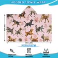 thumbnail image 2 of Dogs with Pioneer Flower Hooded Bath Towel，60"x35" for Ages 3 To 12 Kids, Quick Dry Lightweight Soft Microfiber Hood Beach Towel Cover Up for Kids, 2 of 7
