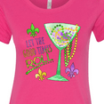 thumbnail image 4 of Inktastic Let the Good Times Roll Mardi Gras Goblet and Beads Women's T-Shirt, 4 of 5
