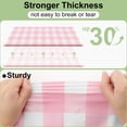 thumbnail image 3 of misaya 10 Packs Buffalo Disposable Table Cloth, 54 x 108 Inch Waterproof Plastic Tablecloth, Rectangle Pink and White Checkered Table Covers for Picnic, Birthday, Party C107, 3 of 3