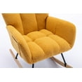 thumbnail image 4 of ARCTICSCORPION Kids Modern Cozy Soft Teddy Fabric Glider Rocking Chair with Pocket, Turmeric, 4 of 9