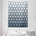 thumbnail image 1 of Abstract Tapestry, Retro Geometric Ombre Inspired Pattern Classic Halftoned Monochrome Curves, Wall Hanging for Bedroom Living Room Dorm Decor, 60W X 80L Inches, Petrol Blue White, by Ambesonne, 1 of 2