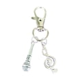 thumbnail image 4 of Alloy Microphone With Note Charm Keychain Perfect For Rappers, 4 of 9