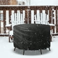 thumbnail image 2 of RKZDSR Waterproof Outdoor Patio Furniture Cover - Round Table and Chair Protection with Sun Protection - Winter Cold and Snow Resistant - Color: Black, 2 of 6