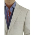 thumbnail image 3 of Mens Side Vent 2-piece Oatmeal Linen Modern Fit Suit DTI, 3 of 6