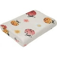 thumbnail image 6 of Ladybug Blanket Cute Ladybug Throw Blanket Ladybug Decor Stuff Merch Cozy Print Flannel Fleece Soft Plush Fuzzy Warm Lightweight Bedding Ladybug Gifts for Women Men Girls Kids 50"X40", 6 of 6