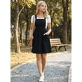 thumbnail image 6 of DARING DIVA Women's A Line Knee Length Suspender Overall Dresses X-Small Black, 6 of 7
