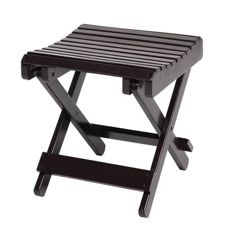 Winado 100% Natural Bamboo Folding Stool For Shaving Shower Foot Rest 15" Coffee