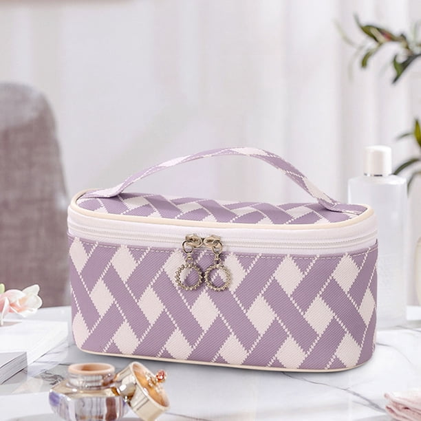 Bolsa de Maquillaje Portátil con Gran Capacidad de Almacenamiento, Exquisita y de Alta Gama Caja de Almacenamiento de Viaje, Bolsa de Lavado