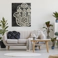 thumbnail image 2 of Stupell IndustriesFloral Pattern Black and White HamsaCanvas Wall Art by Chariklia Zarris, 2 of 5