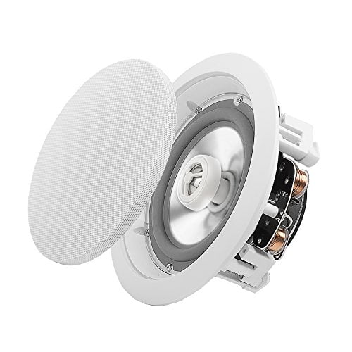 OSD ICE640WRS 6.5" Weather Resistant Indoor/Outdoor in-Ceiling Speaker 150W w/Pivoting Titanium Dome Tweeter (White Pair)