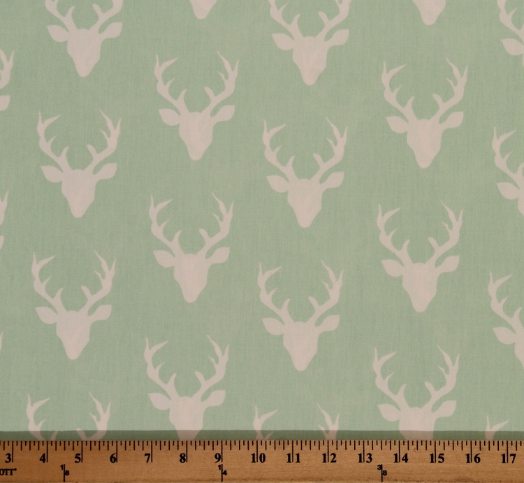 Buck Forest Mint Fabric