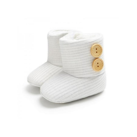 

Baby Unisex Cotton Boots Knitting Shoes First Walkers Newborn Non-slip Soft