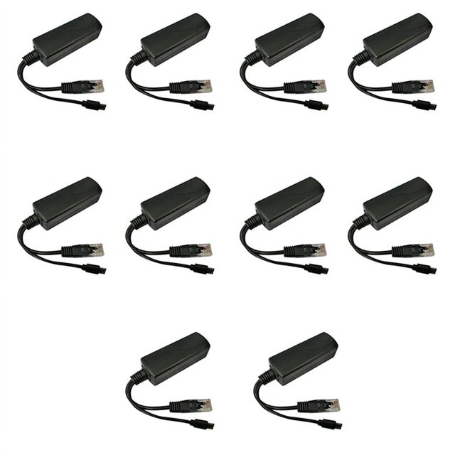 10X -USB POE Splitter 48V à 5V2A/3A Mini Alimentation USB Norme Nationale avec Charge pour Téléphone Intelligent