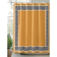 thumbnail image 2 of Shower Curtain Geometric Greek Key Design Shower Curtains for Bathroom, Waterproof Polyester Shower Curtain Set with Hooks, Extra Long 72" x 84" Yellow, 2 of 6