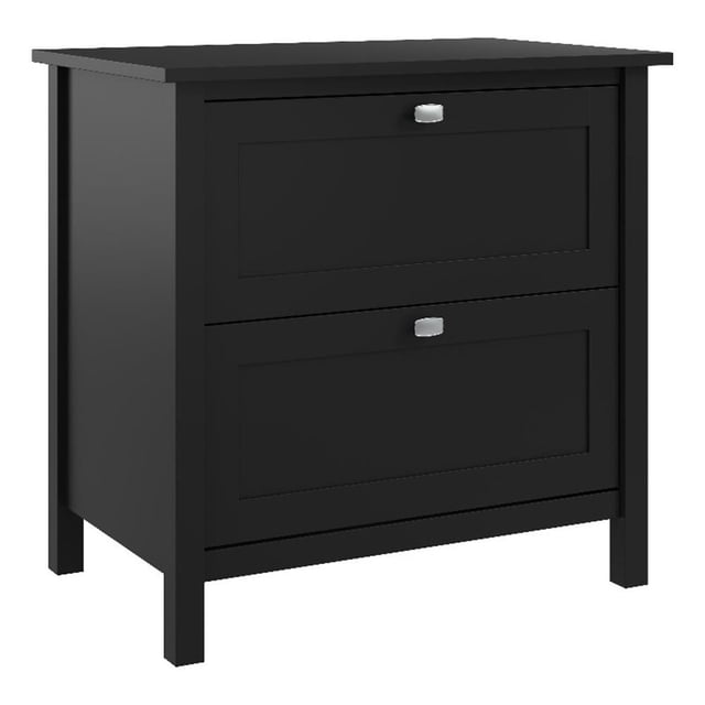 Broadview 2 Drawer Lateral File Cabinet in Classic Black - Engineered Wood